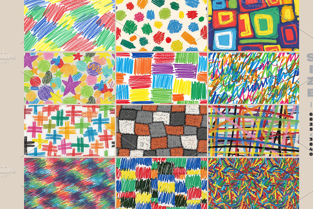 Naive Rough Childish Textures, a Texture Illustration by Shahjahangdb1 (Photo 4 of 6)