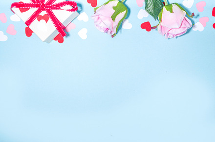 Valentine day simple flatlay background, a Holiday Photo by Rimma