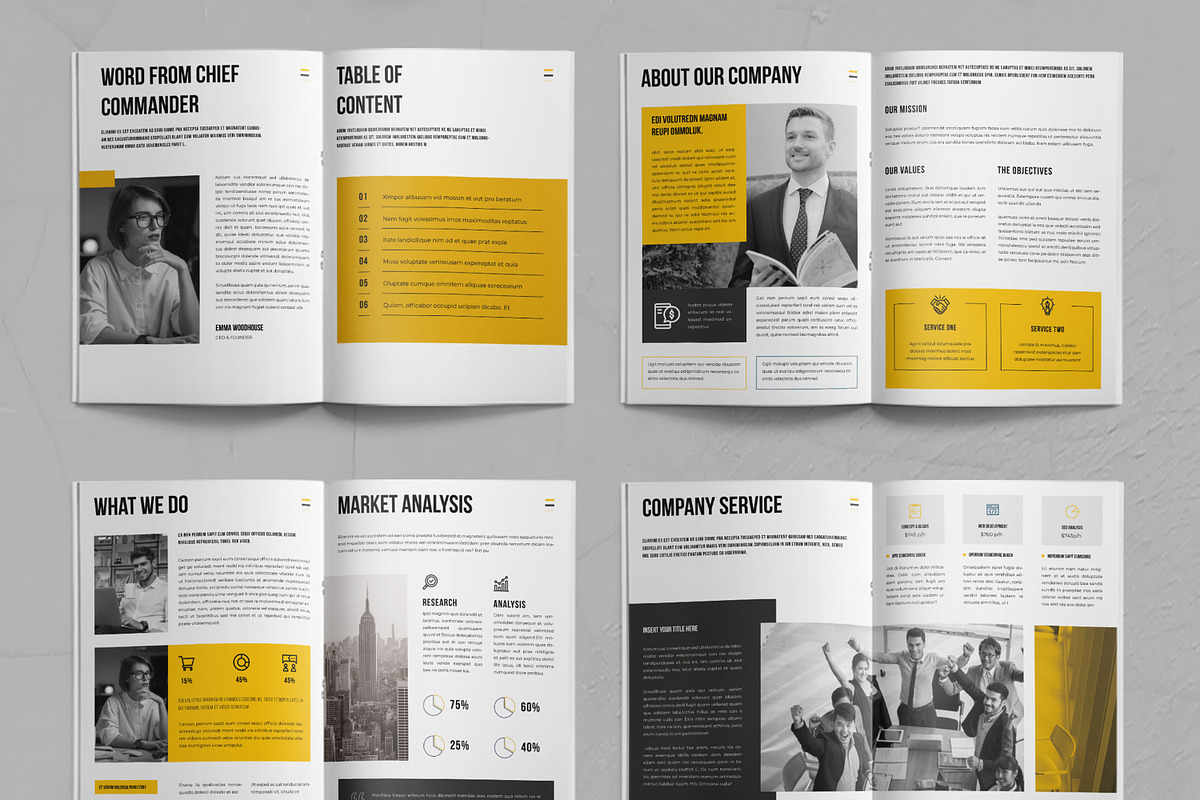 Company Business Brochure Template, a Brochure Template by ContestDesign (Photo 3 of 4)