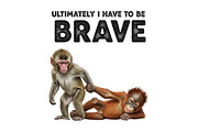 Baby Monkey Punch PNG, an Illustration by CraftArtStudio (Thumbnail 1 of 4)