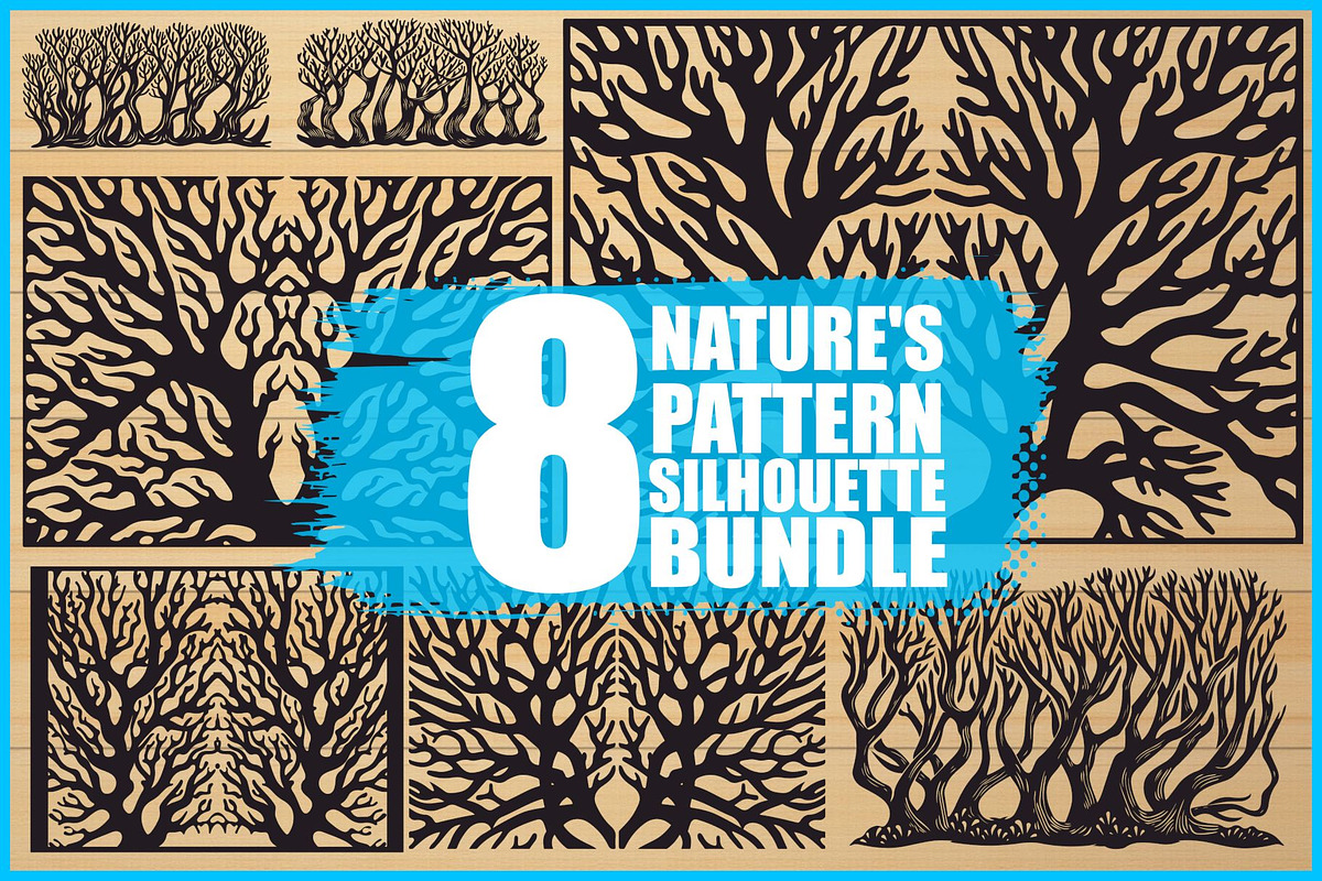 Tree Pattern Laser Cut Vector Set, an Illustration by BIPLOB EXPERT (Photo 1 of 9)
