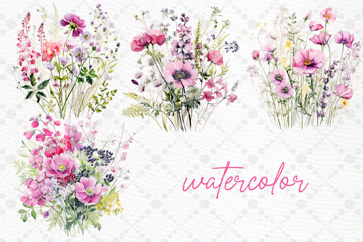 Spring Flowers clipart Wild Flowers, a Decorative Illustration by LeCoqDesign (Photo 4 of 6)