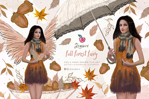 Fall Forest Fairy, Autumn Art 048