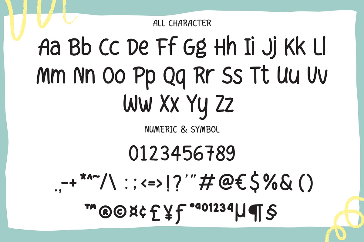Giggle Scribbles - Playful Font, a Script Font by AQR Studio (Photo 8 of 8)
