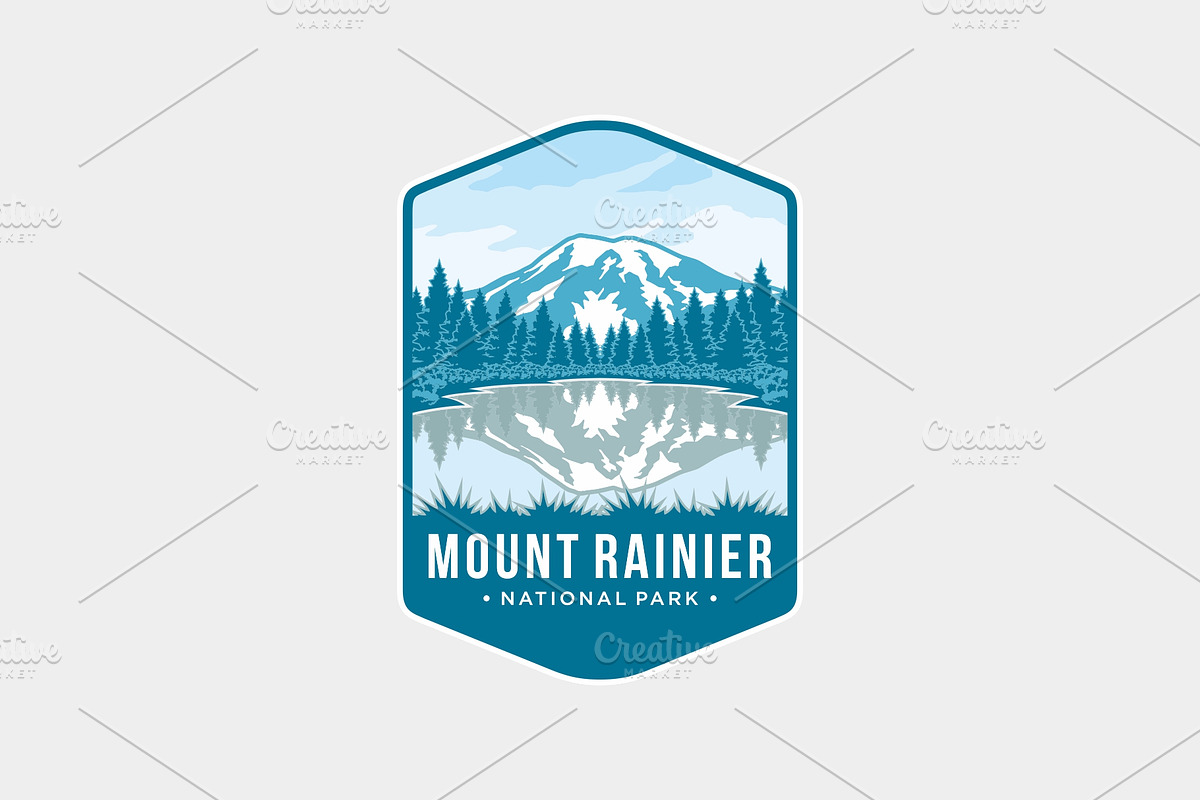 Mount Rainier National Park Logo, a Branding & Logo Template by swarnstudio