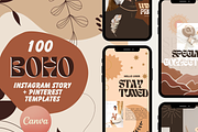 100 Boho Instagram Story Templates, a Social Media Template by The Lone Crowd (Thumbnail 1 of 7)
