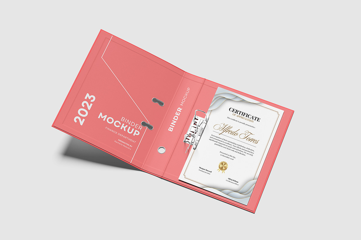 High Quality Binder Mockup, a Merchandise Mockup by seramoe (Photo 7 of 9)