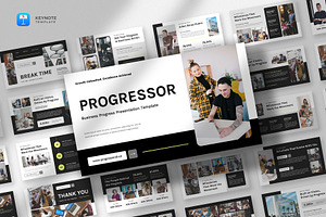 Business Progress Keynote Template, a Presentation Template by fluffstudio