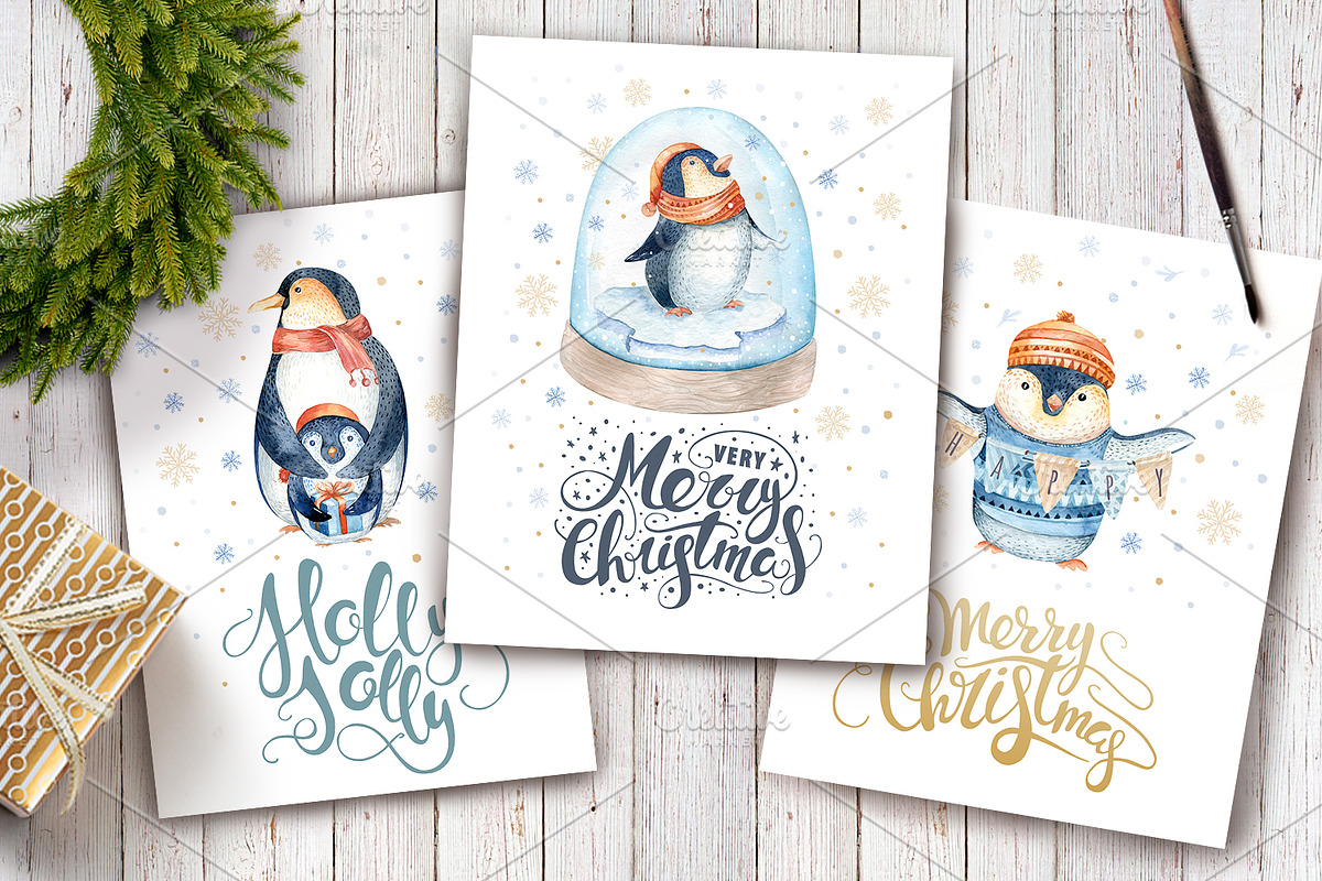 Watercolour penguins, a Decorative Illustration by Peace ART (Photo 4 of 4)