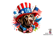 Patriotic Labrador PNG Bundle, a Graphic by Clipart Bloom (Thumbnail 6 of 11)