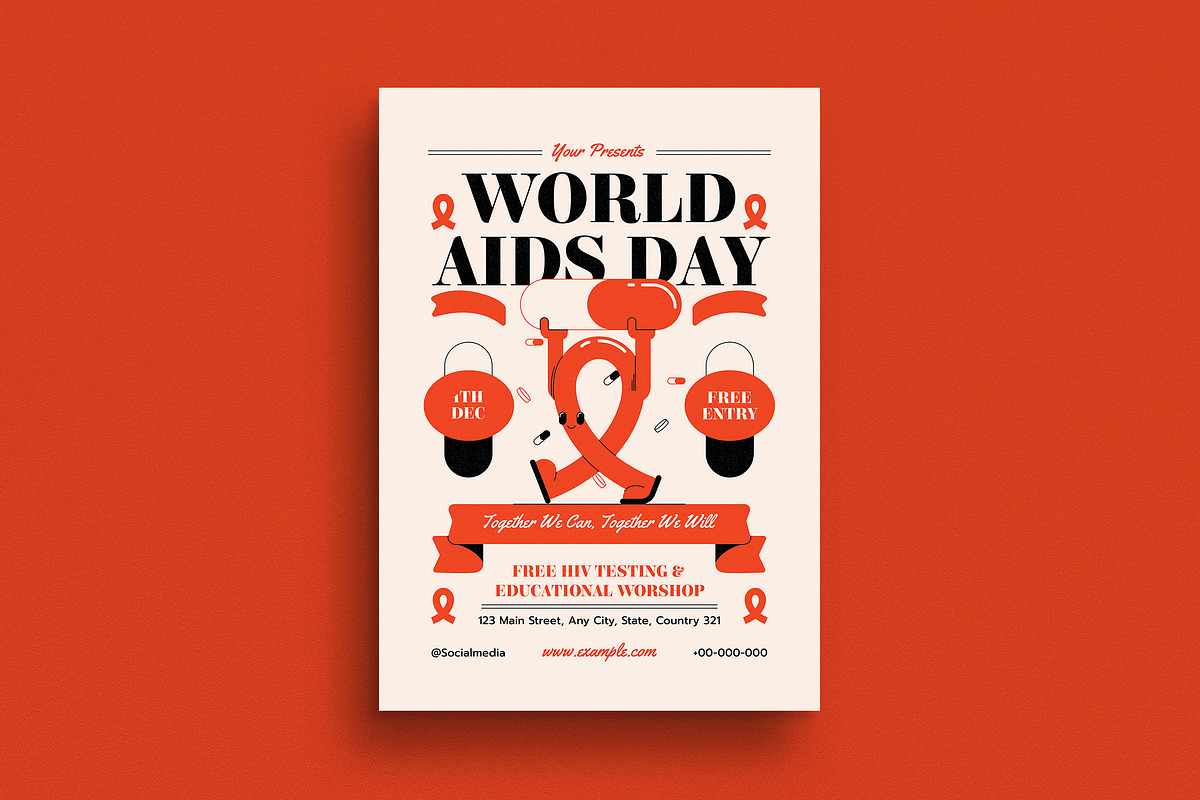 World Aids Day Event Flyer, a Flyer Template by Guuver (Photo 1 of 3)