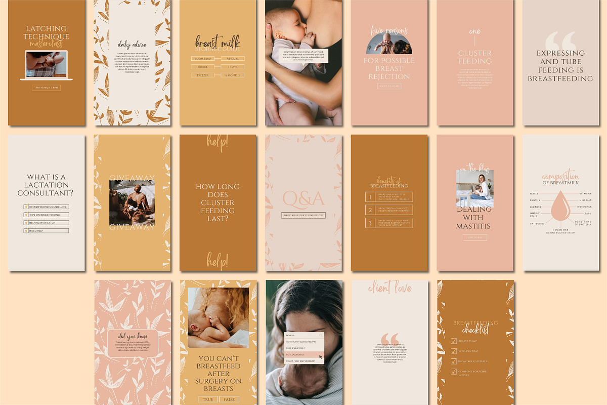 Lactation Consultant Template Bundle, a Social Media Template by Templatez.Co (Photo 5 of 8)