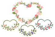 Wildflowers Heart Wreath Clipart, an Illustration by Amanda Ilkov (Thumbnail 3 of 5)