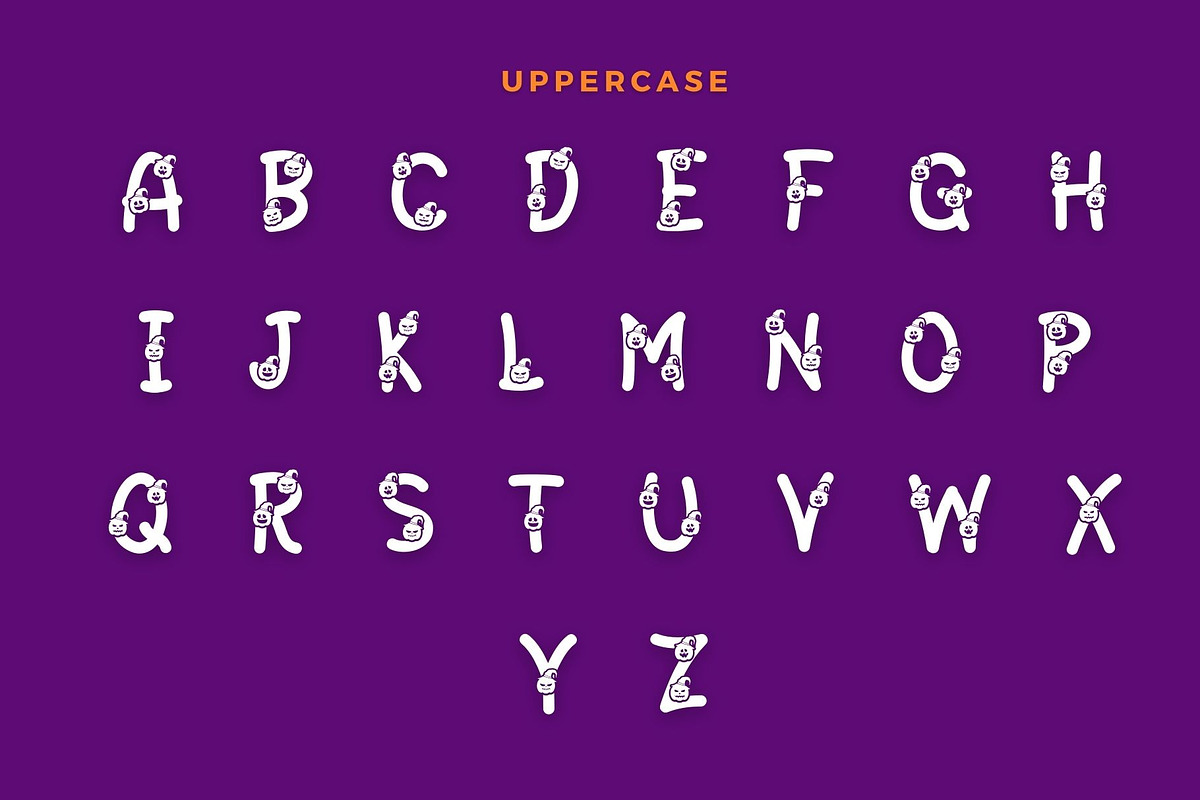 Halloween Pumpkin - Decorative font, a Sans Serif Font by Brown Cupple (Photo 2 of 6)