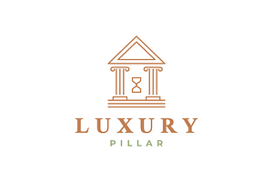 monument pillar building law logo, a Branding & Logo Template by devastd