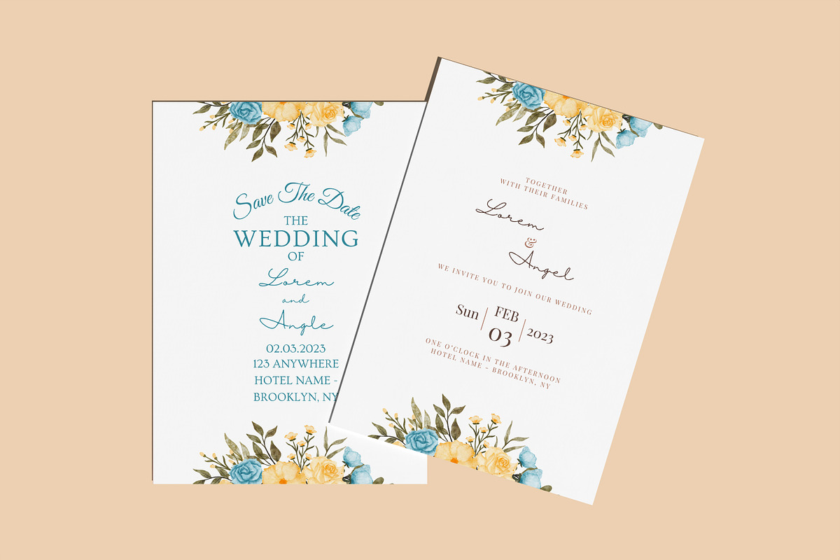 Wedding Invitation Card Mockup, a Print Template by rahmatmoscae (Photo 1 of 7)