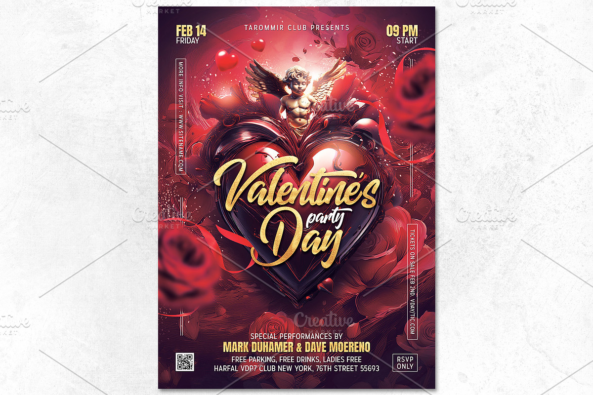 Valentines Day Party Flyer, a Flyer Template by Tarommir (Photo 3 of 4)