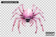 Halloween Watercolor Pink Spider PNG, a Seasonal Illustration by Creative Arslan (Thumbnail 9 of 9)