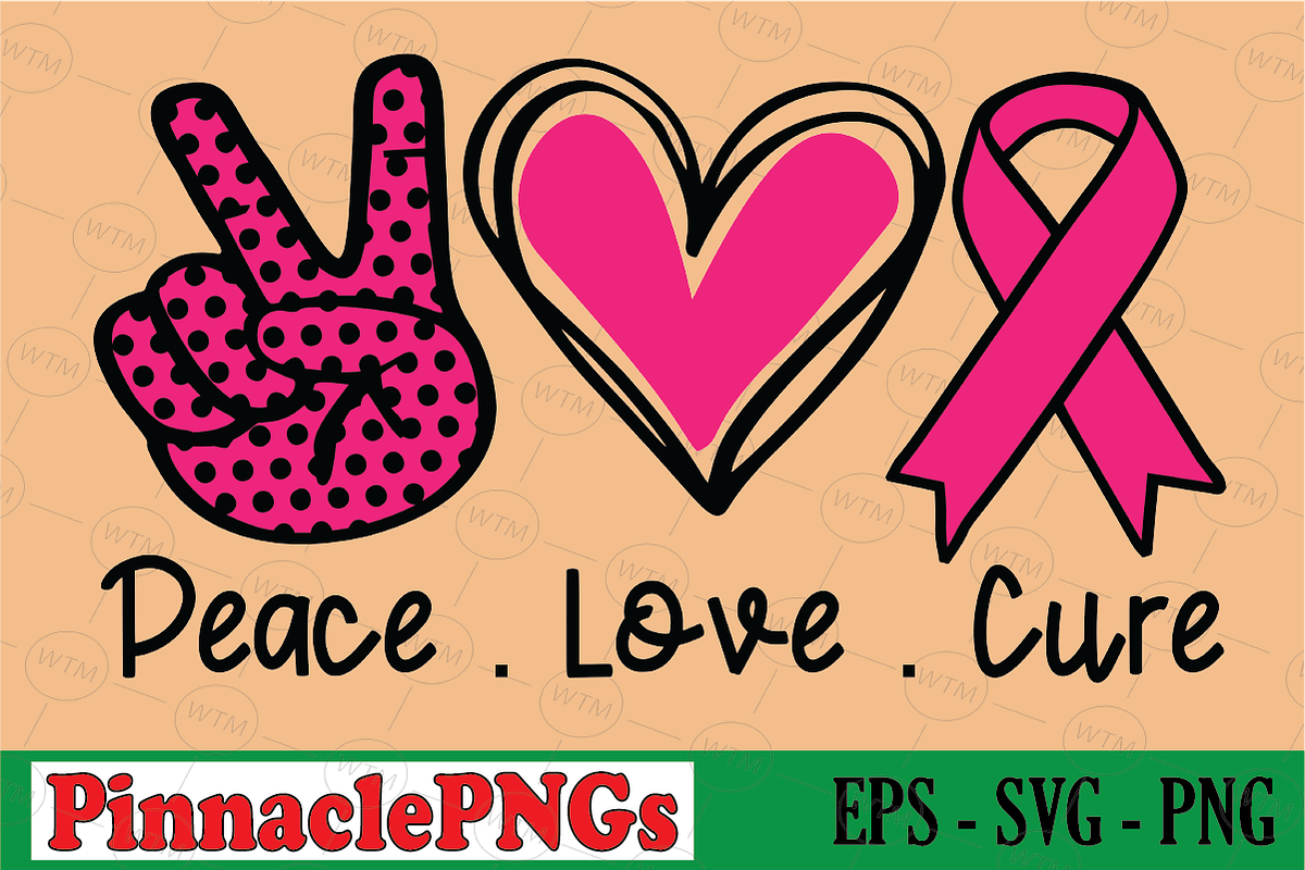Peace love Cure, a Seasonal Illustration by Pinnacle PNGs (Photo 1 of 2)