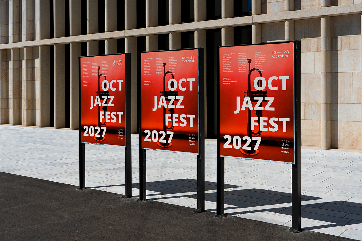 Bold Colorful Event Poster Template, a Poster Template by LePosey Studio (Photo 2 of 8)