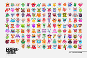 Monster Pack - 135 Cute Monsters, a Decorative Illustration by D R A W K M A N (Thumbnail 2 of 30)