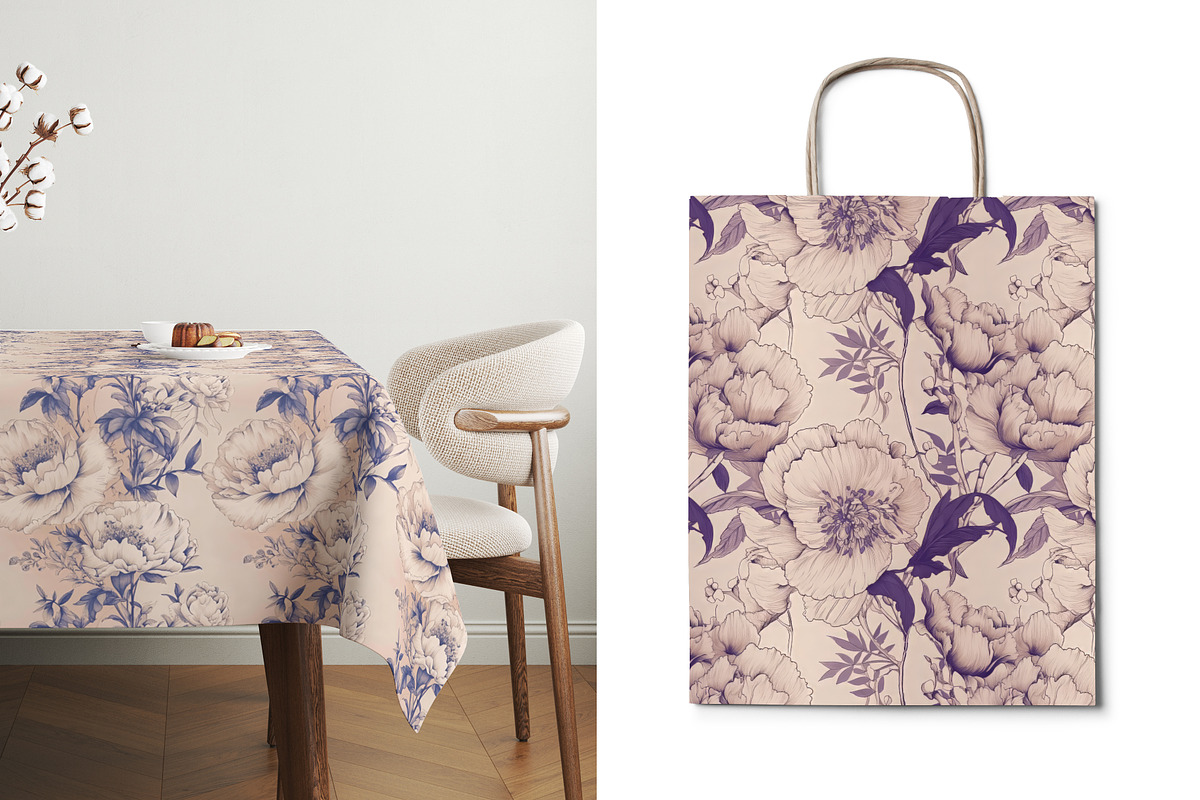 Vintage Ink Floral Patterns, a Pattern Graphic by Ninterints (Photo 10 of 15)