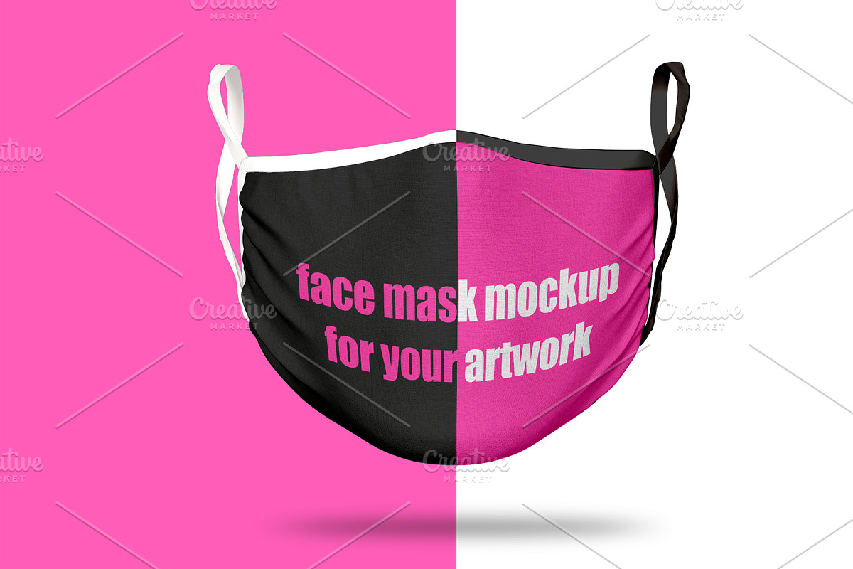 Face mask mockup new, a Mask Mockup by Radmila (Photo 2 of 4)