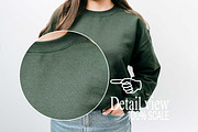 Forest Green Gildan 18000 Mockup x3, a Hoody Mockup by Uncommon Mockups (Thumbnail 4 of 6)