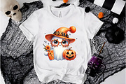 Cute Funny Ghost Pumpkin Halloween, an Illustration by Dream Creation (Thumbnail 2 of 5)