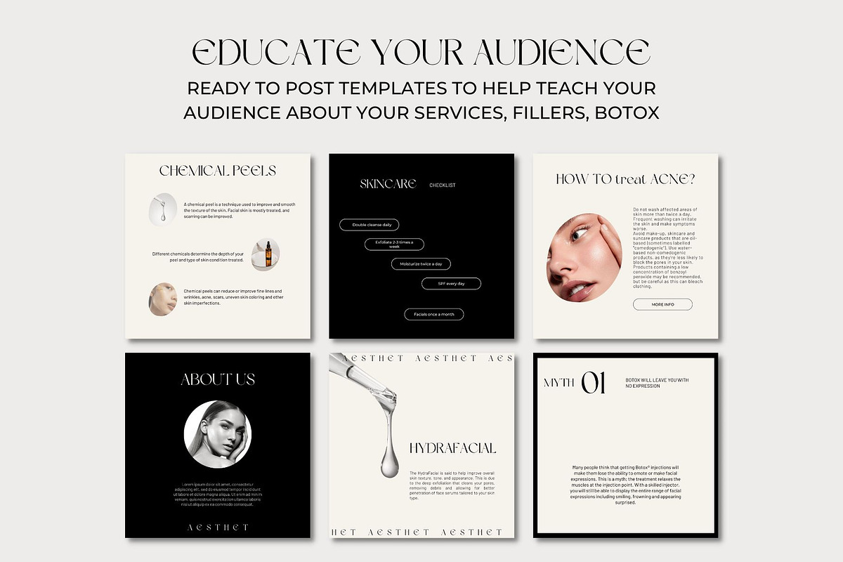 Nurse Injector Aesthetic Templates, a Social Media Template by Studio Suvelle (Photo 4 of 9)
