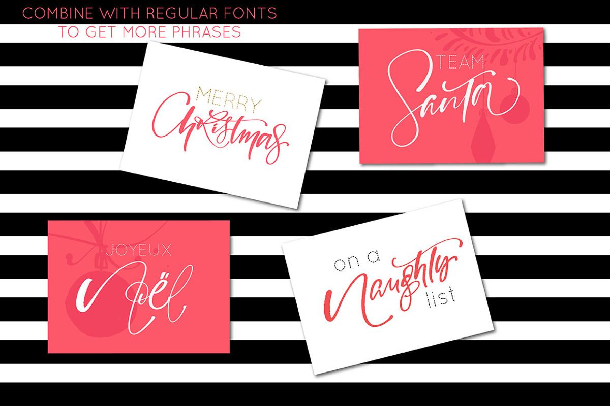 Chic Christmas Lettering & Clipart, a Decorative Illustration by PicByKate (Photo 8 of 9)
