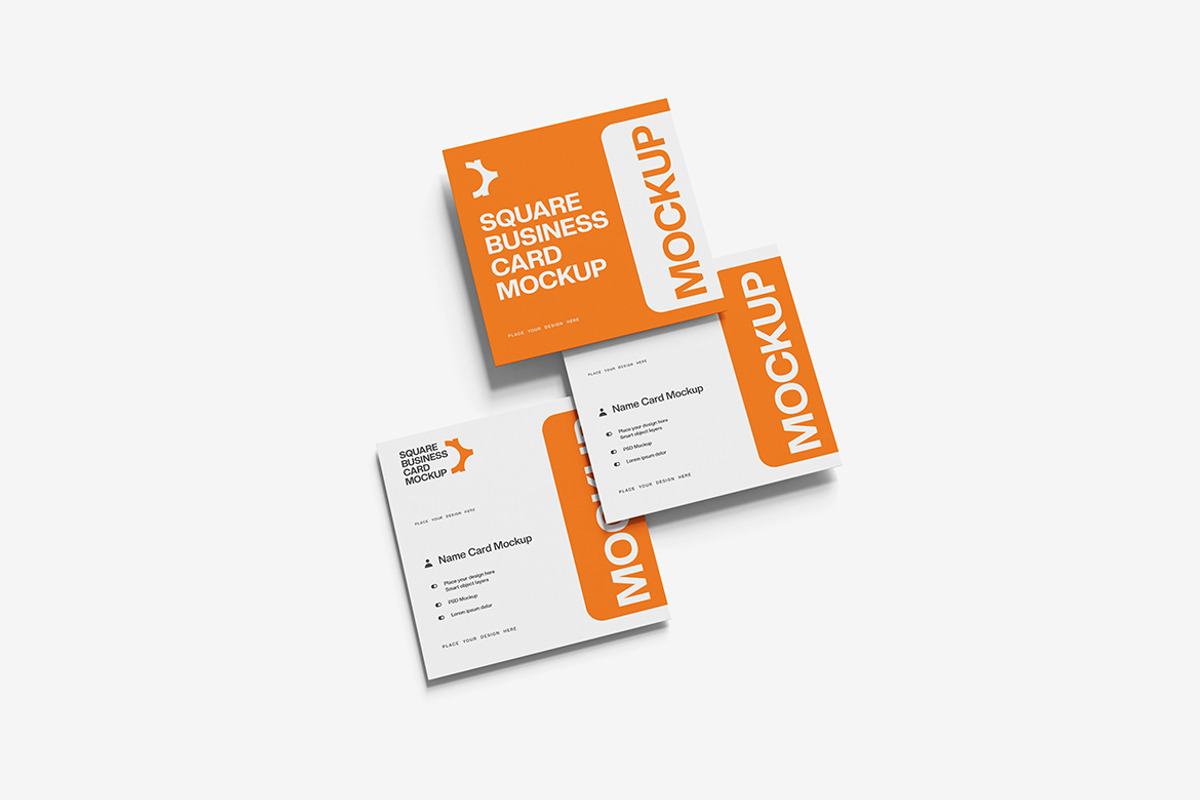Square Business Card Mockup, a Product Mockup by Indah (Photo 3 of 5)