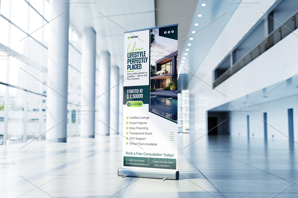 Modern Real Estate Roll-Up Banner, a Poster Template by vectorlnk (Photo 4 of 5)
