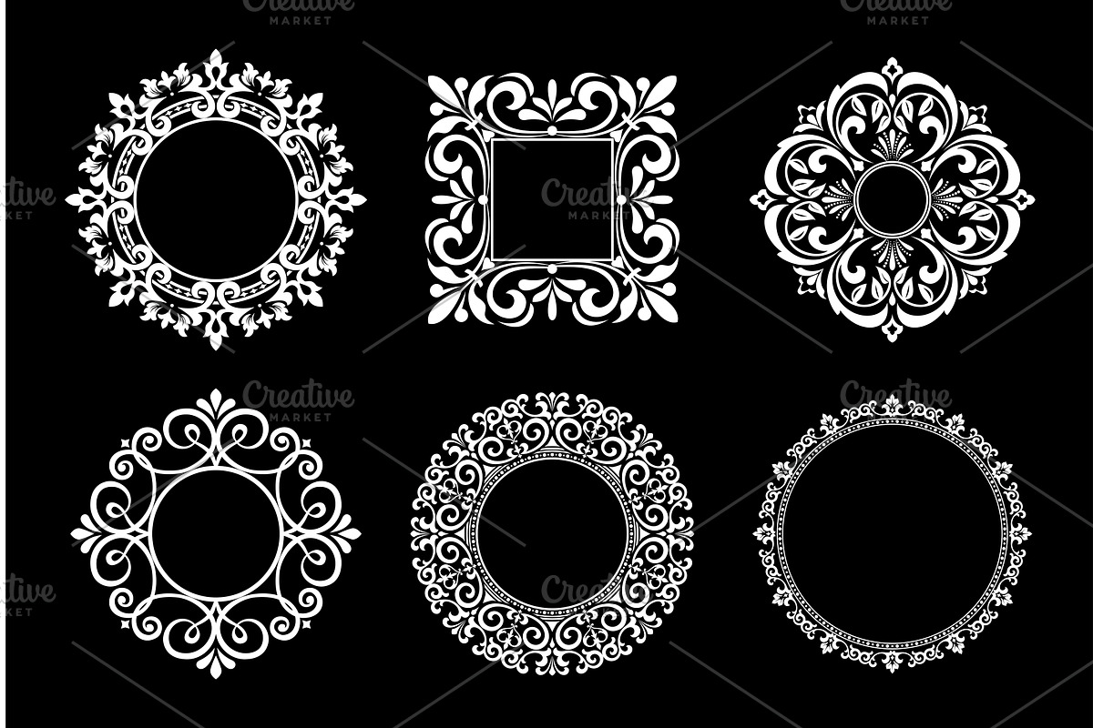 Set of decorative frames Elegant, a Decorative Illustration by RODINA (Photo 1 of 3)