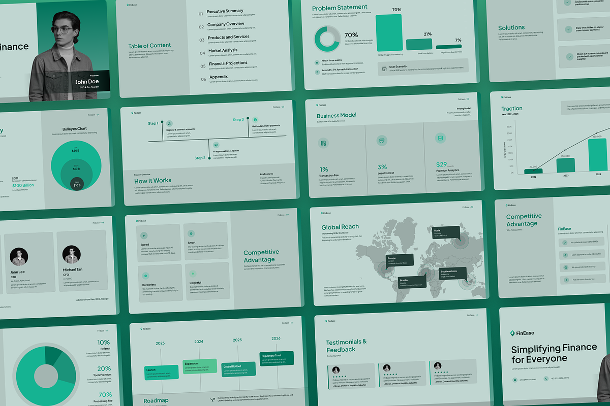 FinEase - Finance Startup Pitch Deck, a Presentation Template by SLAB! Design (Photo 3 of 5)