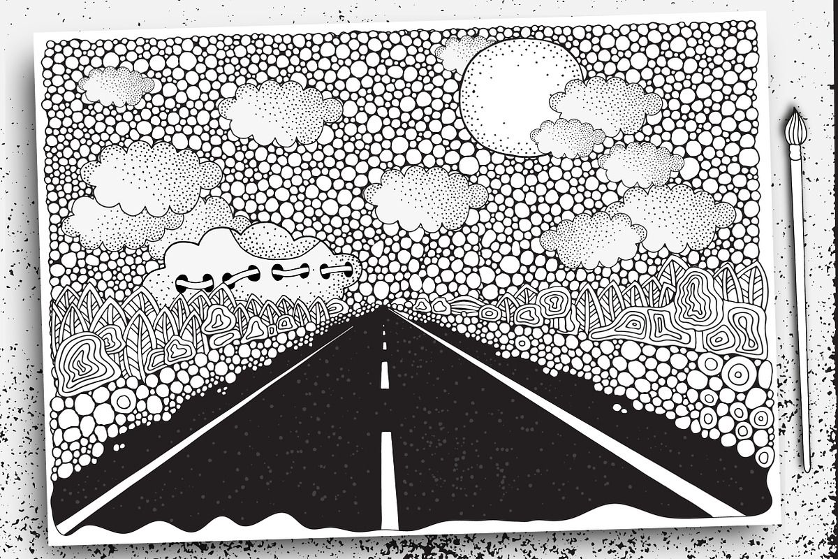 Black and white landscapes, a Texture Illustration by ImHope (Photo 3 of 15)