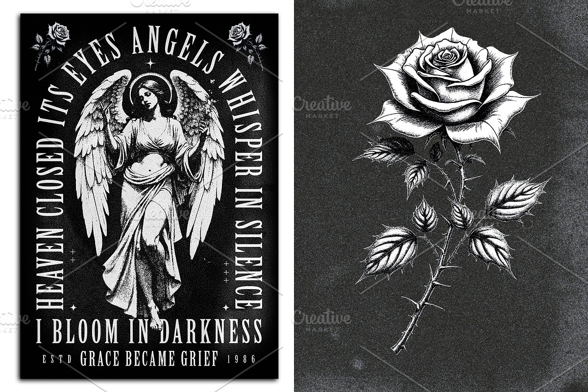 Brutalist Gothic Mystic Poster Set, a Poster Template by Black Cat Studio (Photo 3 of 7)