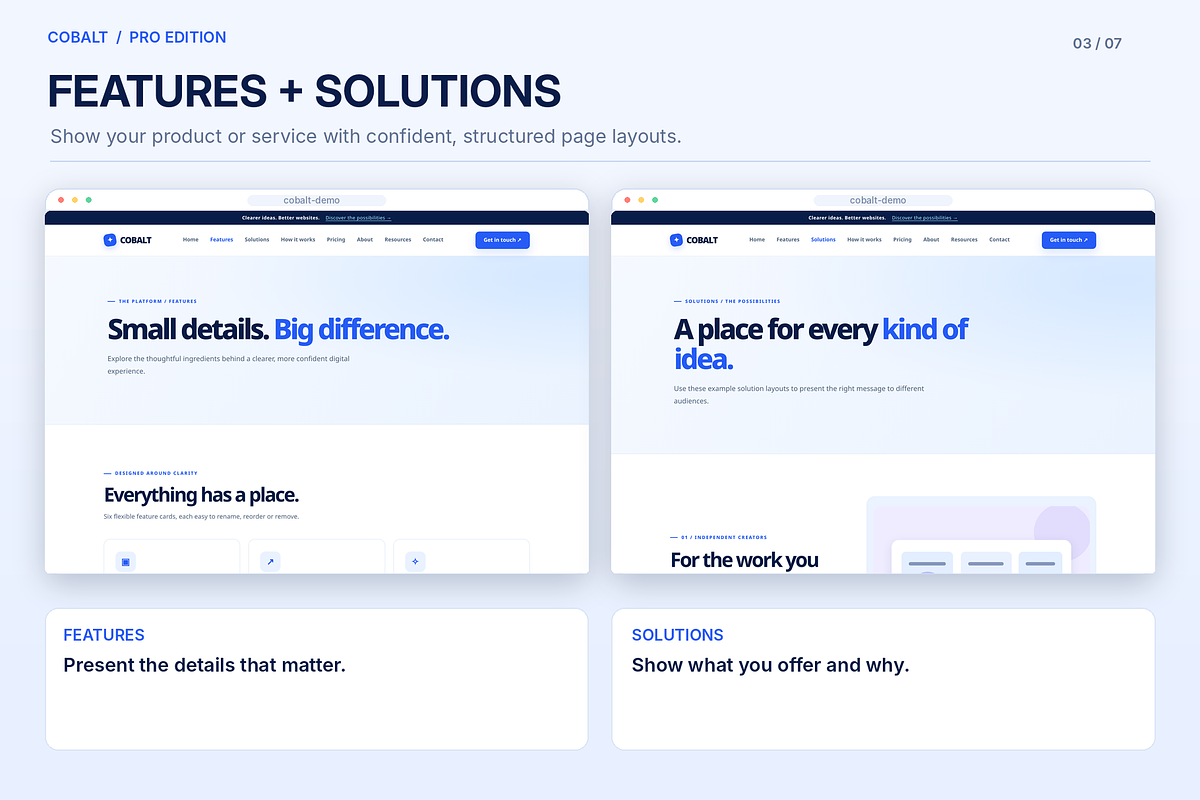 COBALT PRO - Multi-Page HTML Website, a HTML Template by Darweish Designs (Photo 3 of 7)