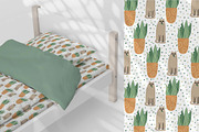 Cats and Plants Clipart and Patterns, an Animal Illustration by Anna Druzhkova (Thumbnail 13 of 23)