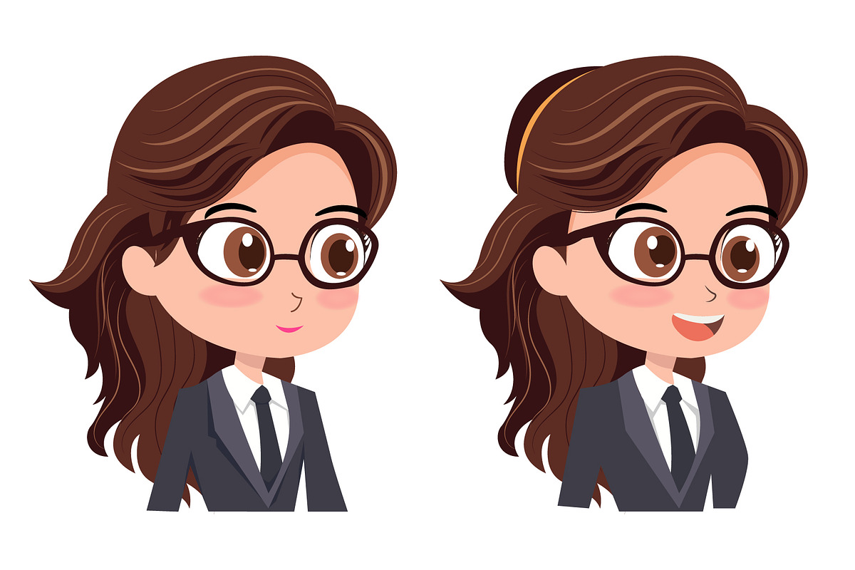 Businesswoman Character Vector Pack, a Work Illustration by NexaLine (Photo 2 of 3)