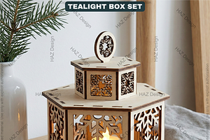 Christmas Candle Holder with Lid