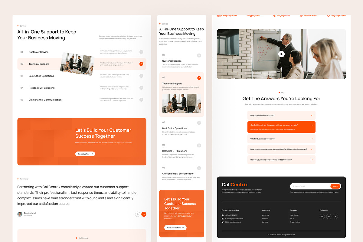 Customer Support Landing Page Figma, an UI Kit Template by peterdraw (Photo 3 of 3)