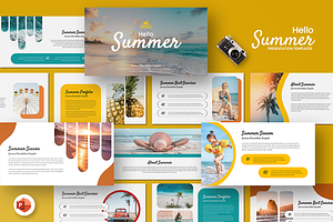 Hello Summer - PowerPoint Template, a Presentation Template by QR Design Studio