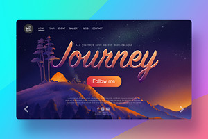 illustration of journey in night sky