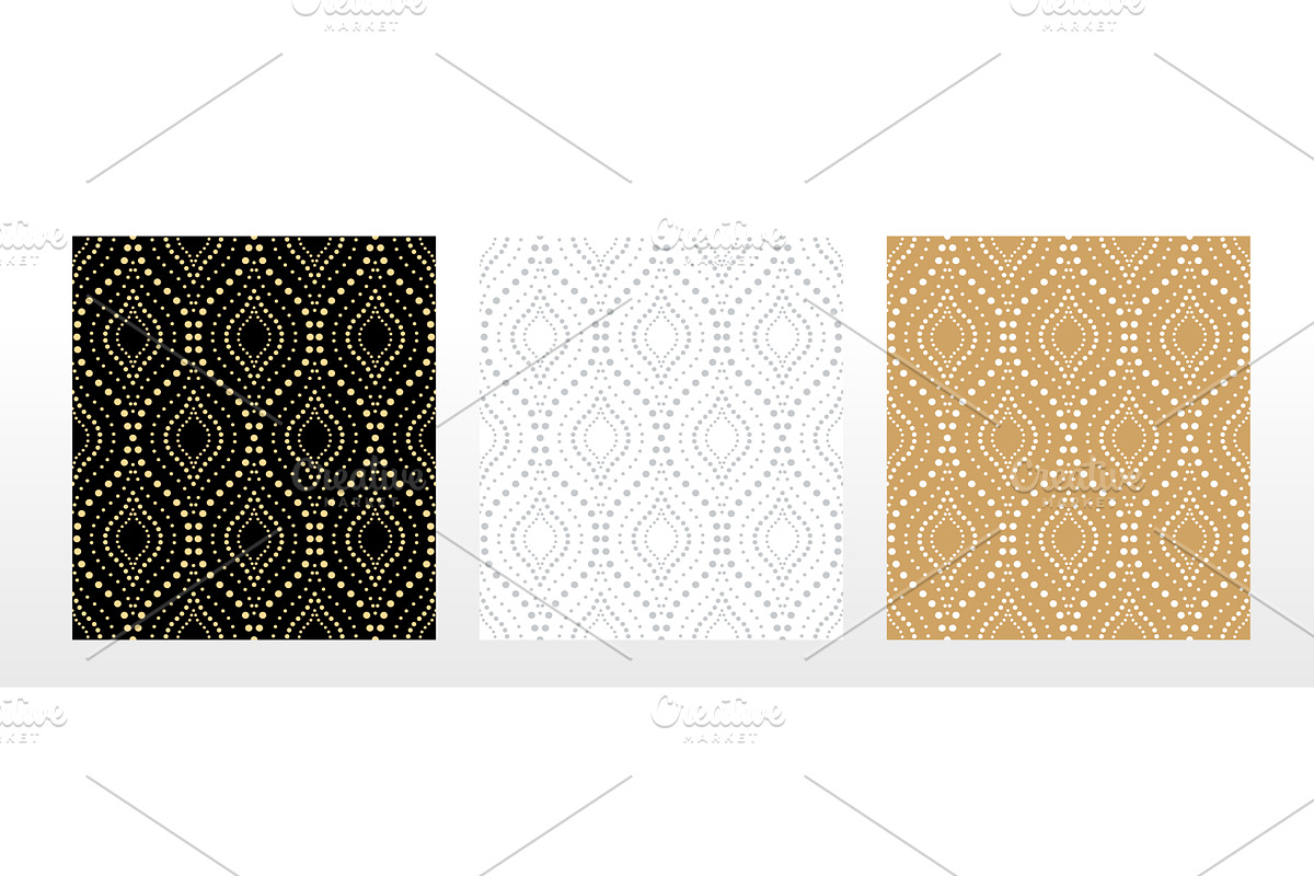 Geometric set of seamless colored, a Pattern Graphic by RODINA (Photo 1 of 3)
