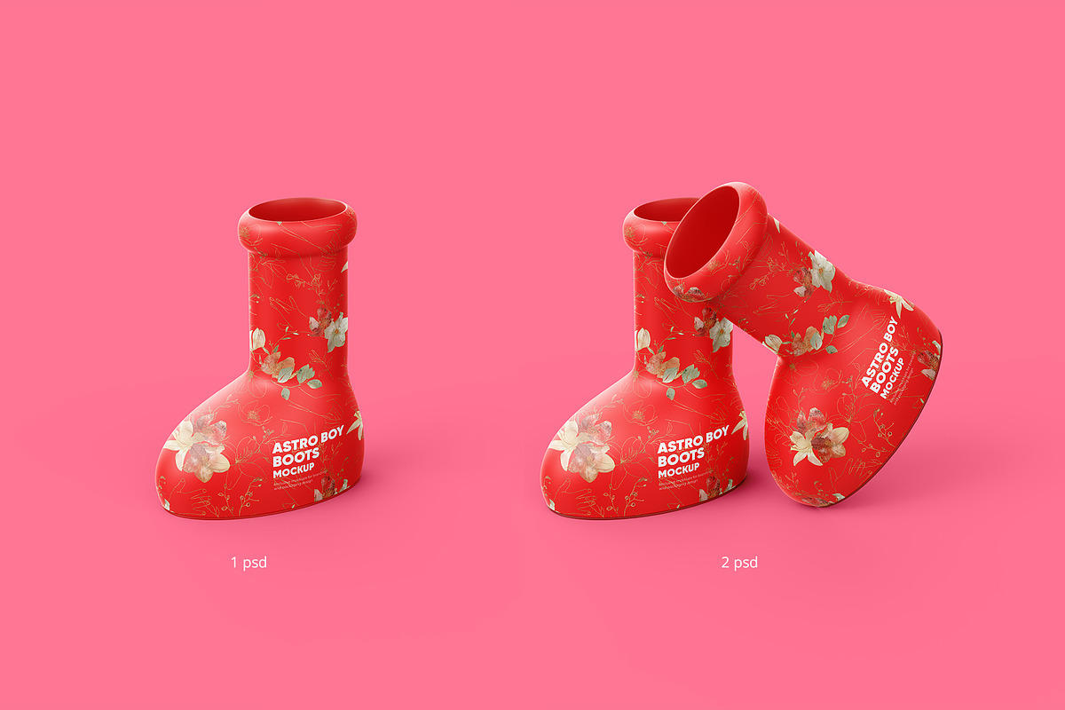 Astro Boy Boots Mockup - 2 PSD, a Product Mockup by easymock (Photo 2 of 10)