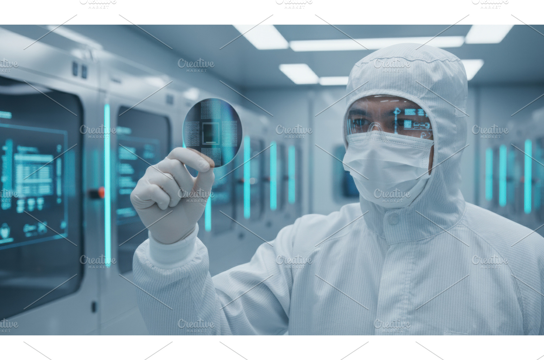 Close up of technician in protective, a Technology Photo by Igor Tichonow