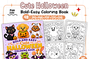 Bold Easy Cute Halloween Coloring, a Seasonal Illustration by Design Station (Thumbnail 1 of 3)