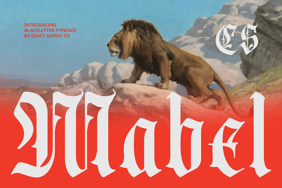 CS Mabel – Blackletter Font, a Blackletter Font by Craft Supply Co. (Photo 1 of 8)