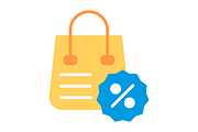 Shopping Bag Flat Icon, a Duotone Icon by Pexelpy (Thumbnail 2 of 2)